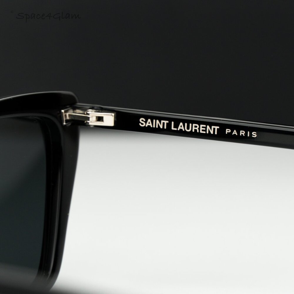 Saint Laurent Women Sunglasses Black Cat Eye SL737 MICA THIN 001 BRAND NEW - Picture 9 of 14